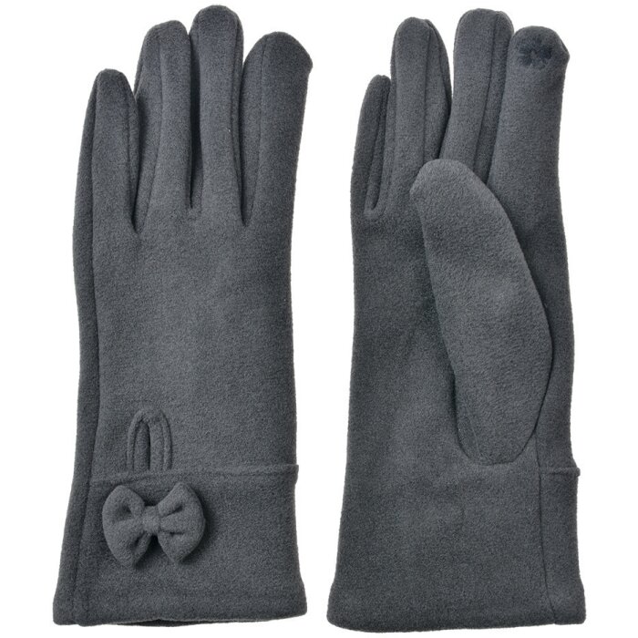 Juleeze JZGL0091G Winterhandschoenen 9x23x1 cm grijs met strik