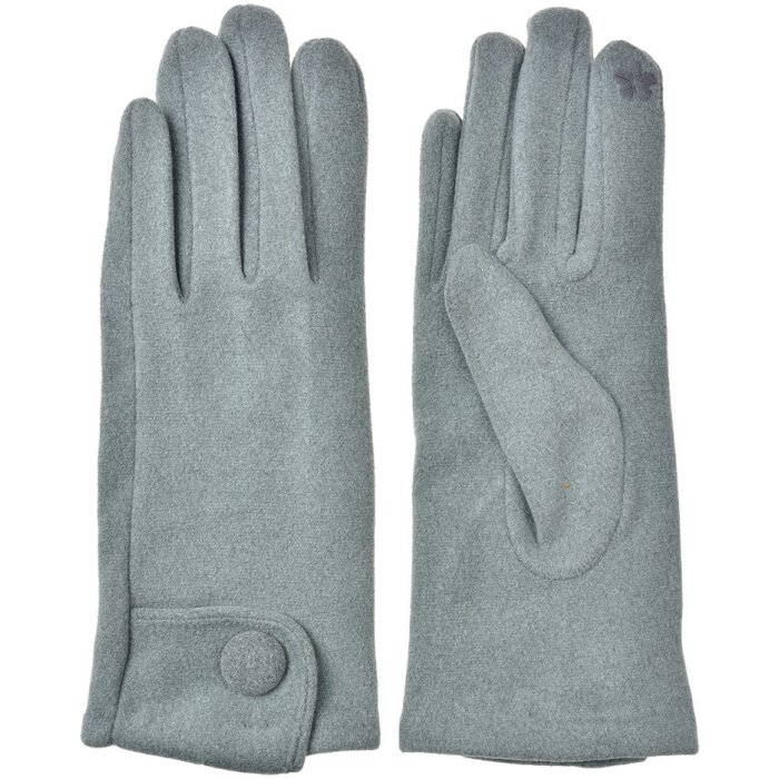 Juleeze JZGL0095G Winterhandschoenen grijs 9x23x1 cm met knoopapplicatie