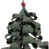 Clayre & Eef 65870 Kerstboom Decoratie Metaal Groen Rood Ø 21x24 cm