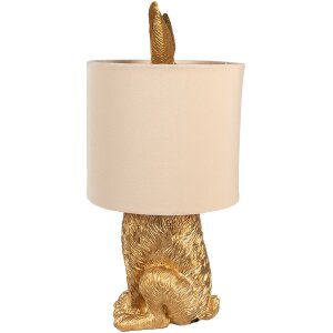 Clayre & Eef 6LMC0099GOVBE Tafellamp rabbit design...