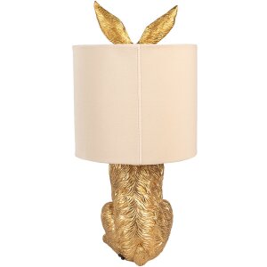 Clayre & Eef 6LMC0099GOVBE Tafellamp rabbit design goud Ø20x43 cm E27 60W