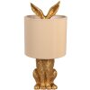 Clayre & Eef 6LMC0099GOVBE Tafellamp rabbit design goud Ø20x43 cm E27 60W