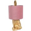 Clayre & Eef 6LMC0099GOVP Tafellamp Konijn Goud Roze Ø20x43 cm E27 60W