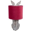 Clayre & Eef 6LMC0099VBU Tafellamp rabbit design rood Ø 20x43 cm E27 60W