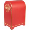 Clayre & Eef 6Y5678 Wandbrievenbus Rood Goudkleurig IJzer 24x20x36 cm