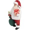 Clayre & Eef 65599 kerstdecoratie kerstman wit rood 18x13x27 cm