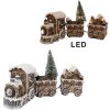 Clayre & Eef 6PR4973GG Decoratie Trein LED Bruin Wit 30x8x16 cm