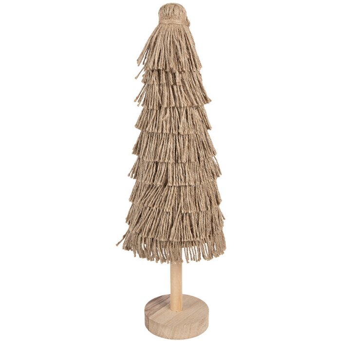 Clayre & Eef 65869 Kerstboom Decoratie Bruin Hout Ø 14x42 cm