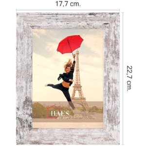 Haes Deco fotolijst SP001136 Paris Wit Bruin 13x18 cm houtlook acrylglas