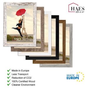 Haes Deco fotolijst SP001136 Paris Wit Bruin 13x18 cm houtlook acrylglas