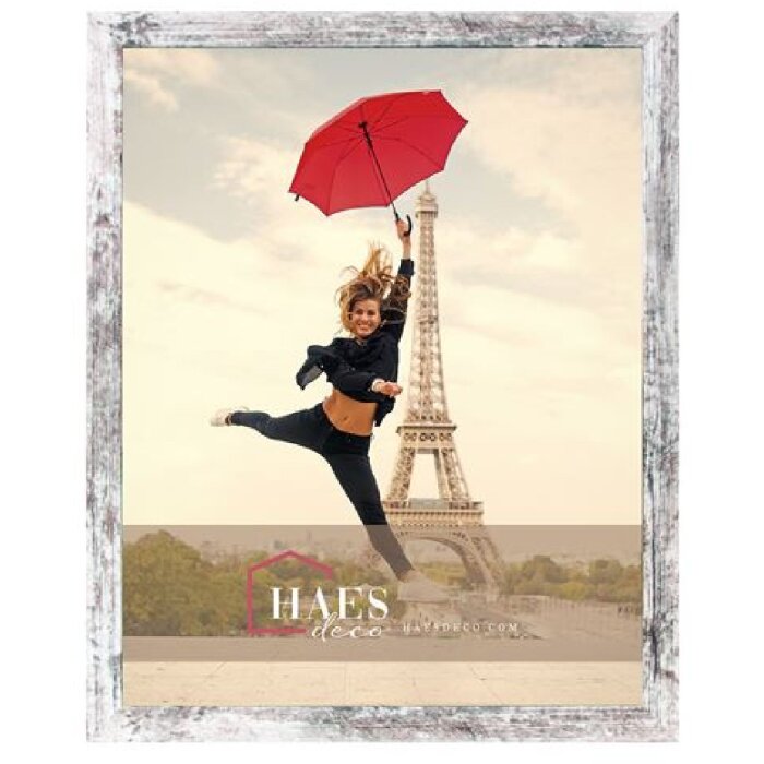 Haes Deco fotolijst SP001406 Paris Wit/Bruin 40x50 cm houtlook acrylglas