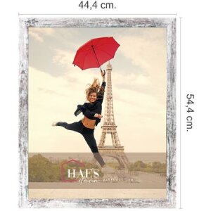 Haes Deco fotolijst SP001406 Paris Wit/Bruin 40x50 cm houtlook acrylglas