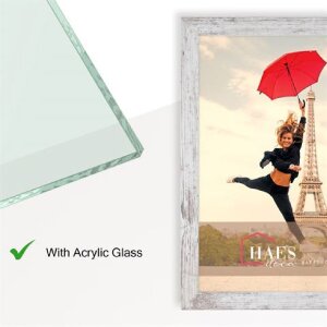 Haes Deco fotolijst SP001406 Paris Wit/Bruin 40x50 cm houtlook acrylglas