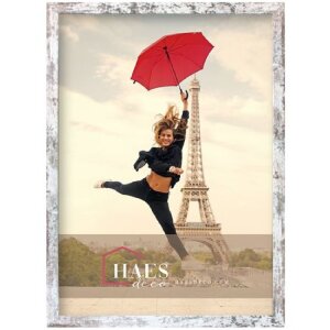 Haes Deco fotolijst SP001506 Paris Wit Bruin 50x70 cm staand formaat liggend formaat