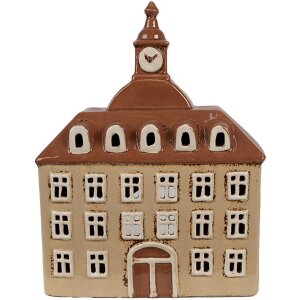 Clayre & Eef 6CE1880 Theelichthouder Huis Beige Bruin...