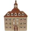 Clayre & Eef 6CE1880 Theelichthouder Huis Beige Bruin 20x10x26 cm Keramiek