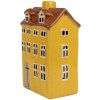 Clayre & Eef 6CE1885 Theelichthouder Huis Keramiek Geel 12x8x18 cm Landelijke stijl