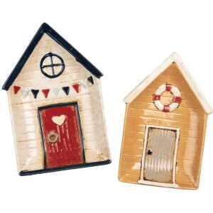 Clayre & Eef 6CE1867 Bord Geel Beige 25x17x3 cm Keramiek in landelijke stijl