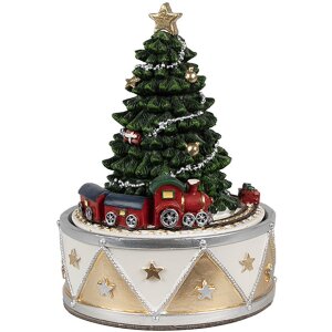 Clayre & Eef 6PR5099 Muziekdoos Kerstboom Groen Goud...