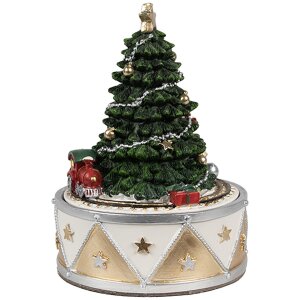 Clayre & Eef 6PR5099 Muziekdoos Kerstboom Groen Goud...