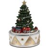 Clayre & Eef 6PR5099 Muziekdoos Kerstboom Groen Goud Ø 11x15 cm Polyresin