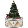 Clayre & Eef 6PR5099 Muziekdoos Kerstboom Groen Goud Ø 11x15 cm Polyresin