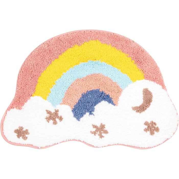 Clayre & Eef BM0016 Badmat regenboog wolk 60x40 cm