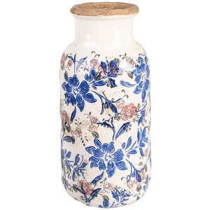 Clayre & Eef 6CE1928L Vaas Florale Decoratie Beige...