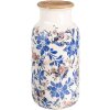 Clayre & Eef 6CE1928L Vaas Florale Decoratie Beige Blauw Ø15x32 cm