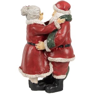 Clayre & Eef 6PR2780GG Kerstdecoratie Kerstman & Mevrouw 10x10x16 cm