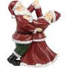 Clayre & Eef 6PR3912GG Dansende Kerstman en Mevrouw Claus 12x8x15 cm