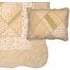 Clayre & Eef Q198.060 Sprei 180x250cm met Kussenovertrek Patchwork Beige