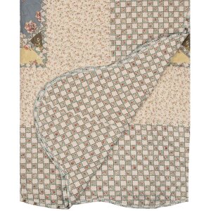 Clayre & Eef Q203.060 Sprei 180x250 cm met Kussenovertrek 50x70 cm Vintage