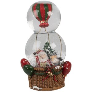 Clayre & Eef 65768 Sneeuwbol kerstman luchtballon met...