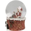 Clayre & Eef 65769 Sneeuwbol Kerstman met muziek Ø 10x15 cm