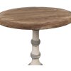 Clayre & Eef 5H0689 Bijzettafel Rond Hout Bruin Beige Ø 51x71 cm