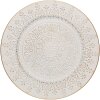 Clayre & Eef 65762 Placemat Ø 33 cm Witgoud Landelijke Stijl Elegant Ontwerp