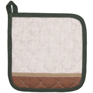 Clayre & Eef LFJ45 Pannenlap Beige Bruin Katoen 20x20 cm