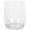 Clayre & Eef BHSGL0006 Drinkglas Smiley Transparant Ø 8x9 cm 300 ml