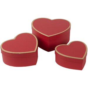 Clayre & Eef 66026 Hartendozen Rood Set van 3...