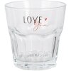 Clayre & Eef BHSGL0012 Drinkglas Love You Ø 8x8 cm 200 ml Transparant