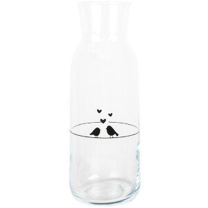 Clayre & Eef Karaf LBSGL0013 Glas 1000 ml vogelmotief...