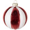 Clayre & Eef 6GL4336GG Kerstboom kerstballen glas rood wit Ø 8x8 cm