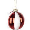 Clayre & Eef 6GL4336GG Kerstboom kerstballen glas rood wit Ø 8x8 cm