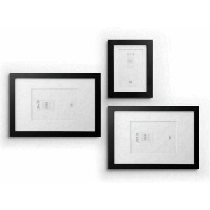 Deknudt S66KF2 Set 3 Houten Fotolijst Zwart Mat Modern Design