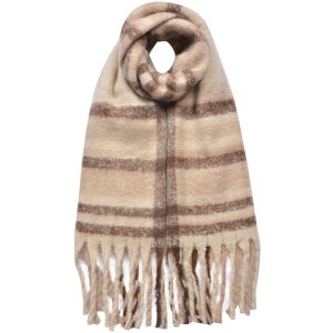 Juleeze JZSC0822CH Sjaal 39x200 cm Beige Bruin met...