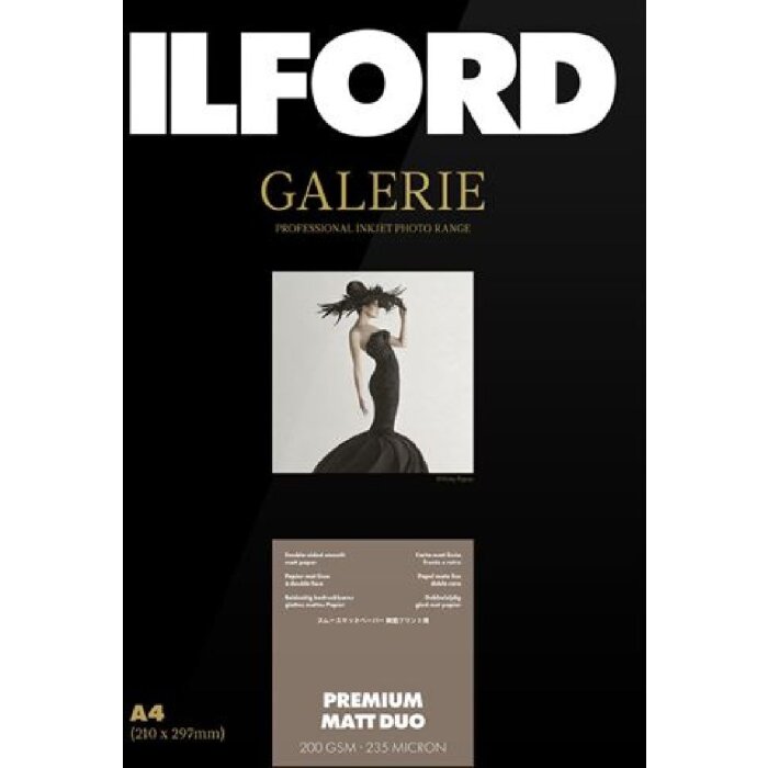 Ilford Galerie Premium Matt Duo 200g A4 50 vellen inkjetpapier