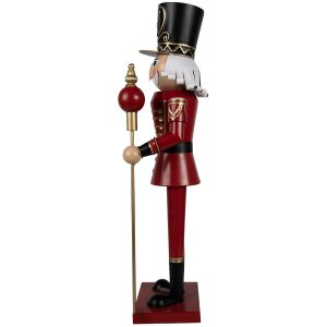 Clayre & Eef 5Y1259 Decoratiefiguur Soldaat Rood Goud...