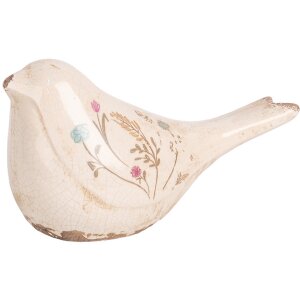 Clayre & Eef 6CE1952M Decoratie Vogel Beige Roze...