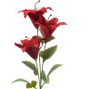 Clayre & Eef 6PL0337R Decoratieve Tak met Bloemen Rood Groen 15x10x72 cm